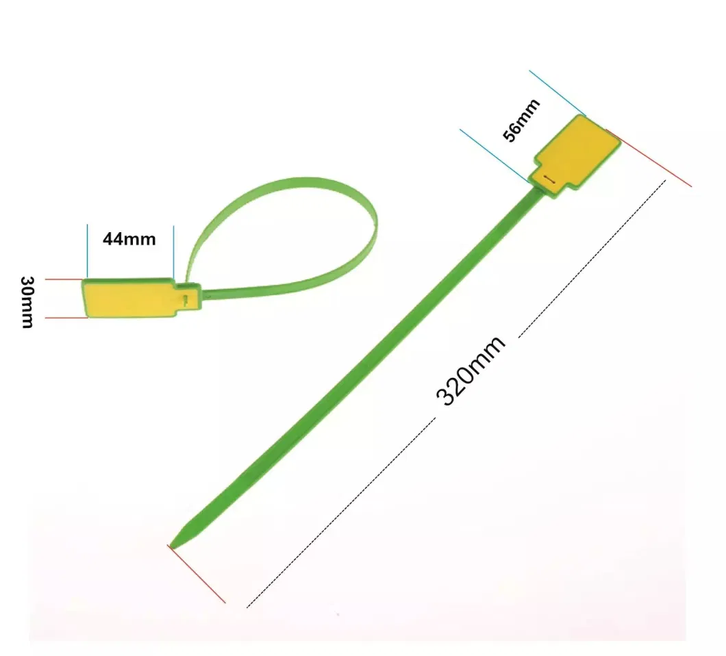 Waterproof Plastic Traceability UHF RFID Seal Tag Zip Cable Label